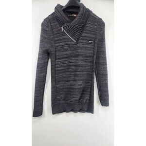 Leif Nelson Men's Medium Black Premium Knitwear Pullover Sweater